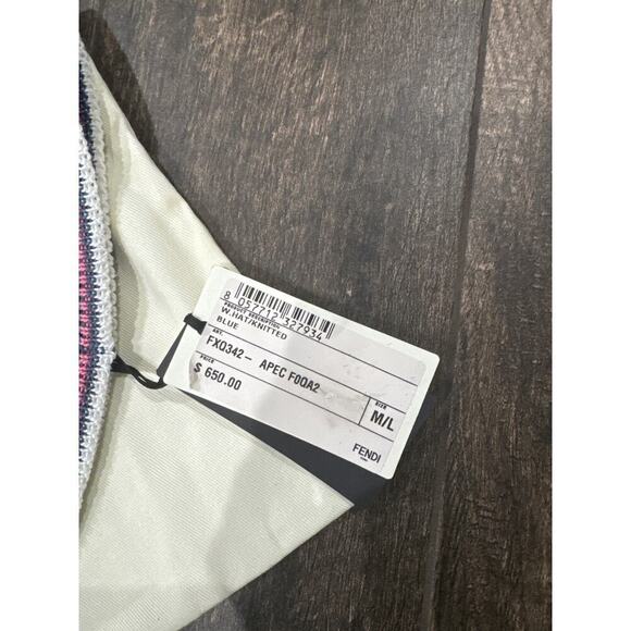 FENDI 
Ff Crochet-Knit Bucket Hat NWT 
Retail: $650 - Picture 4 of 5